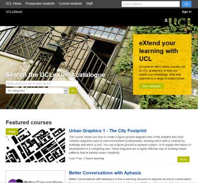 UCLeXtend homepage - https://extend.ucl.ac.uk