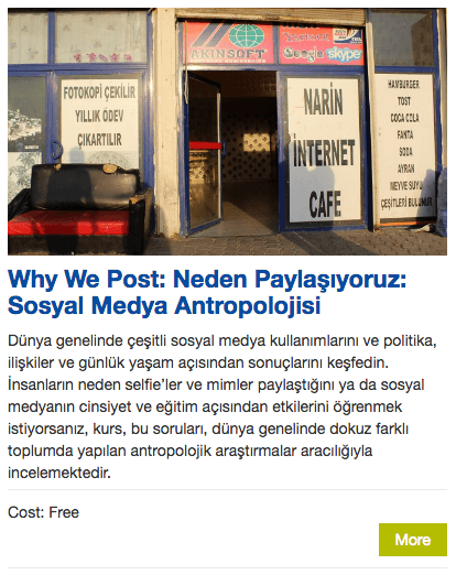 Turkish? Why We Post: Neden Paylaşıyoruz: Sosyal Medya Antropolojisi :) 