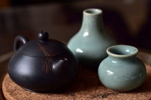Tea pot with sugar pot & milk jug