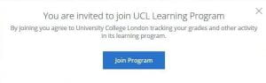 coursera join UCL program message
