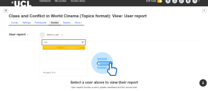 Searchable and flexible user report in Moodle gradebook