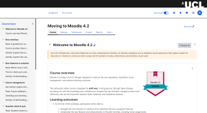 Moving to Moodle 4.2 course page