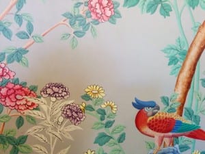 Wallpaper in the King William IV room