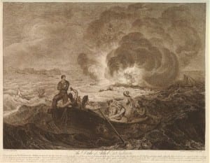 The Duke of Athol East Indiaman in flames, James Gillray 1785, © The Trustees of the British Museum