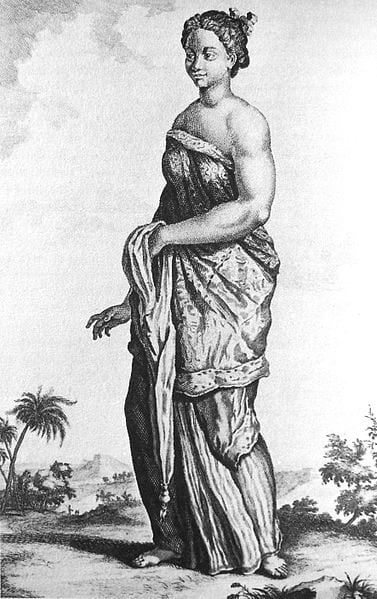 Balinese slave in Batavia in 1700 from Cornelis de Bruin Voyages de Corneille le Brun 1718