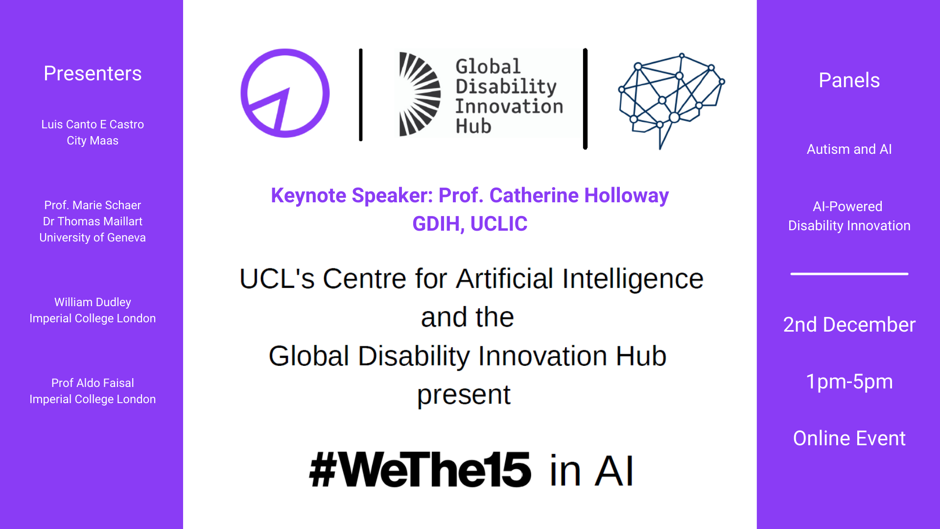 Poster for event We The 15 in AI