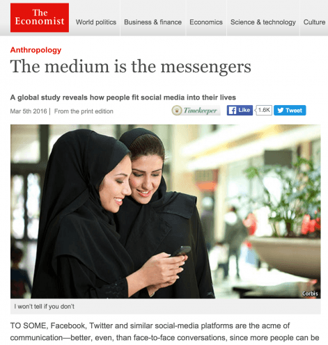 The medium is the messengers