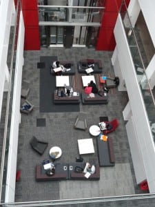 Aerial view of study area