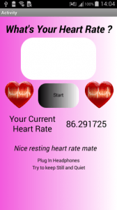 This app plays simulated heart sounds during the measurement!