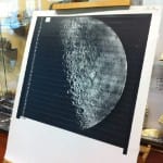 NASA moon print on display