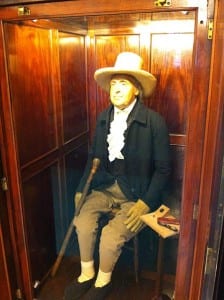 Bentham enjoying his new walking stick.