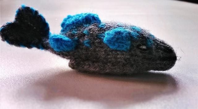Image of the cutest Coelacanth finger puppet you ever did see