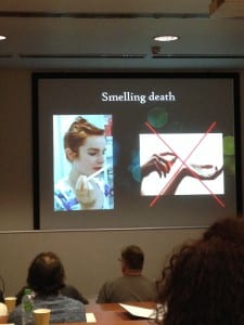 Image showing presentation slide, do’s and don’ts when ‘smelling death’