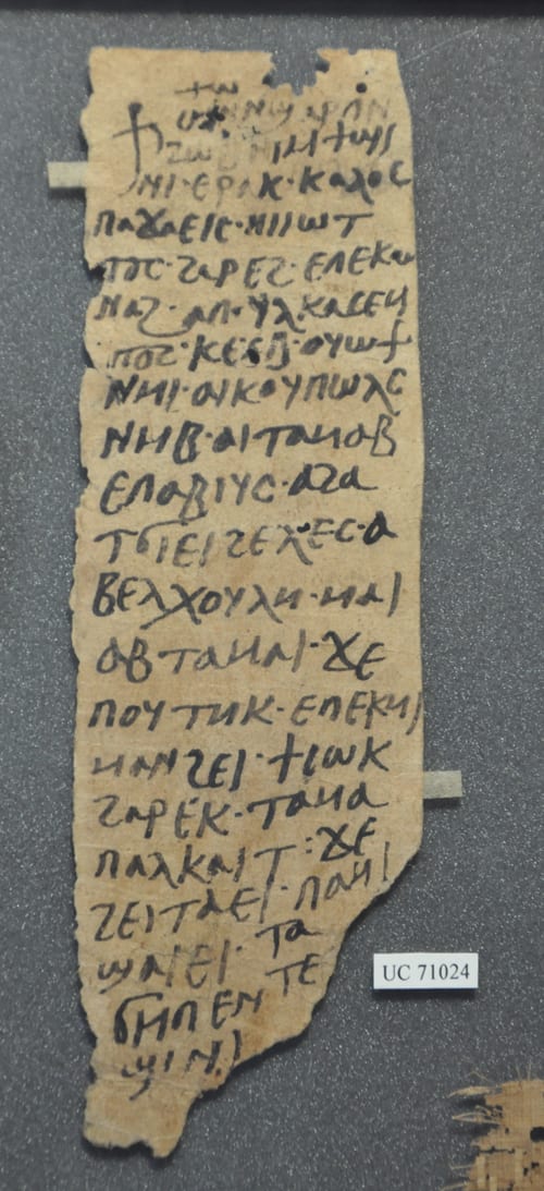 Coptic letter on paper (UC71024)