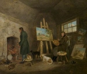 Morland, George, 1763-1804; The Artist in His Studio and His Man Gibbs