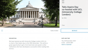 Talis Aspire and UCL event
