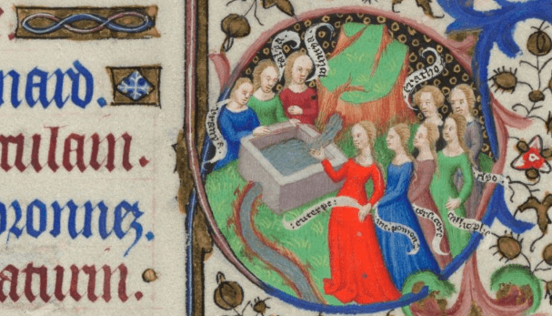 November medieval calendar page