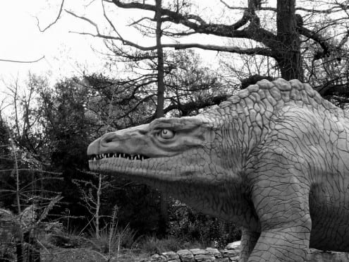Megalosaurus at Crystal Palace Park. Photo credit: O. Usher (UCL MAPS) (CC-BY)