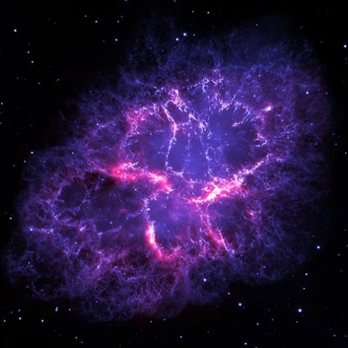 The Crab Nebula - where UCL researchers discovered argon hydride molecules. Photo credit: NASA/ESA/Hester/Loll/Barlow