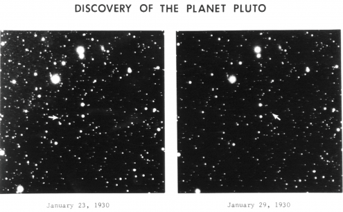 The discovery images of Pluto