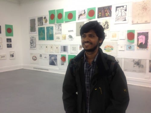 Md. Khairul Hasan at the Slade Print Fair 2013