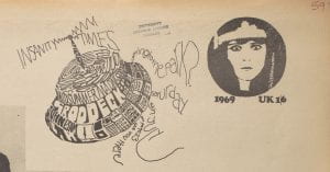 Cover detail, International Times no 59, 4-17 July 1969 (image courtesy of UCL Special Collections)