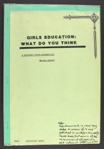 Cover of "Girls Education: What do you think?"
