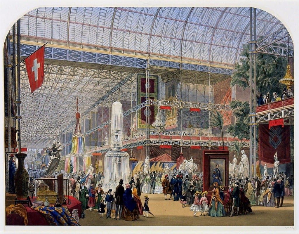 Oslers' crystal fountain at the Great Exhibition of 1851, from a print by John Absolon (© Victoria and Albert Museum, London)