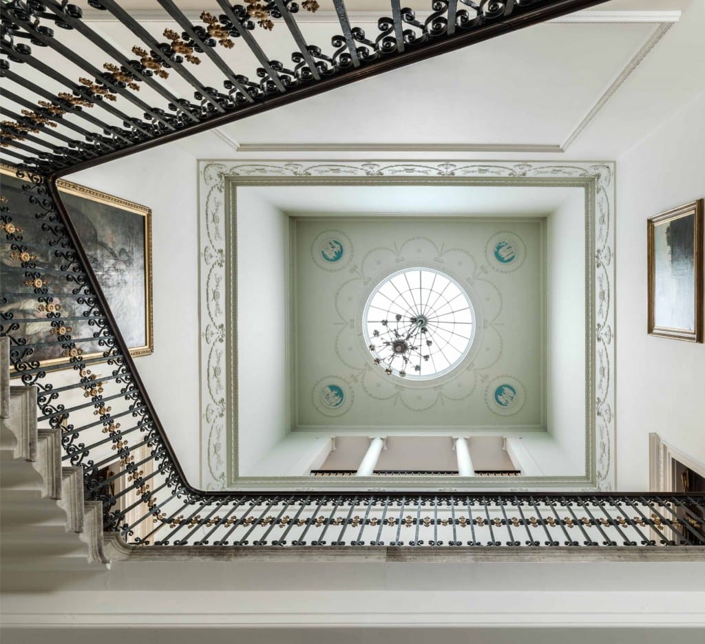 A view of the stairwell at Chandos House (© Historic England, Chris Redgrave)