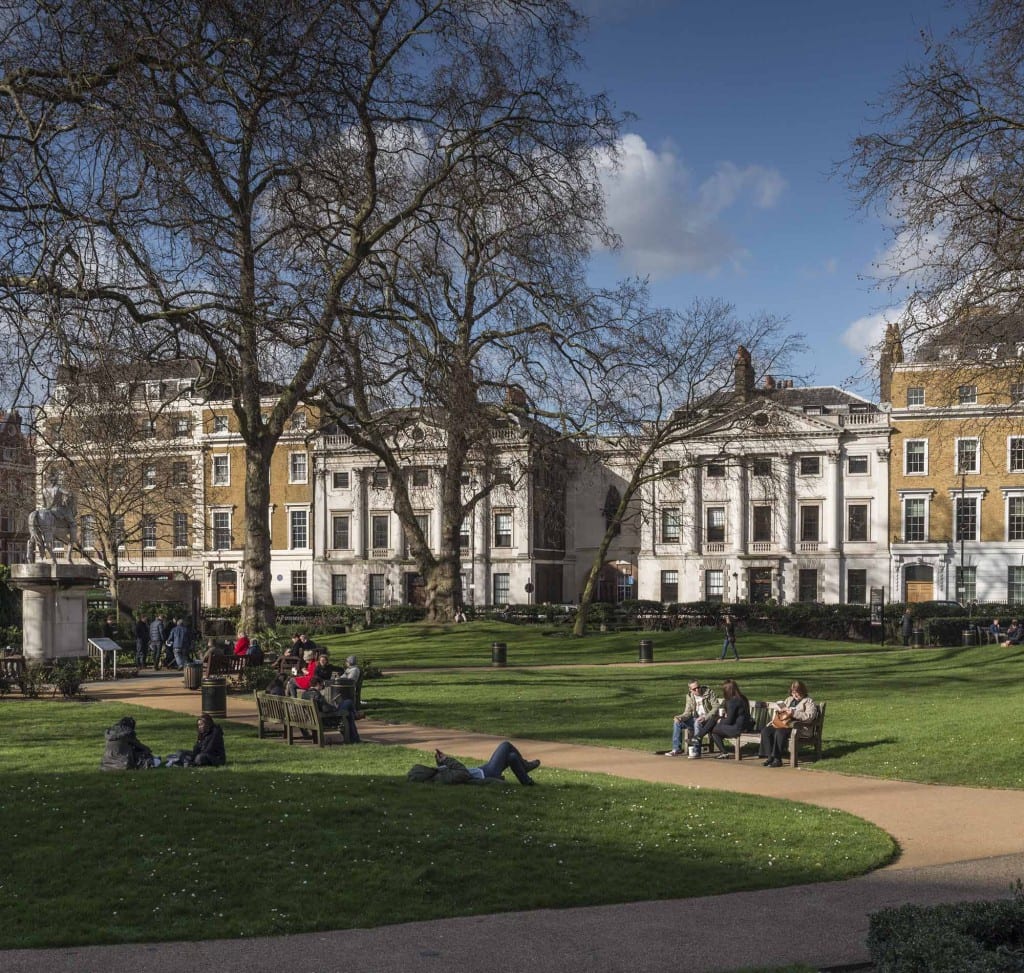 Howard de Walden Project. General view of Cavendish Square, Marylebone, Greater London. View from south.