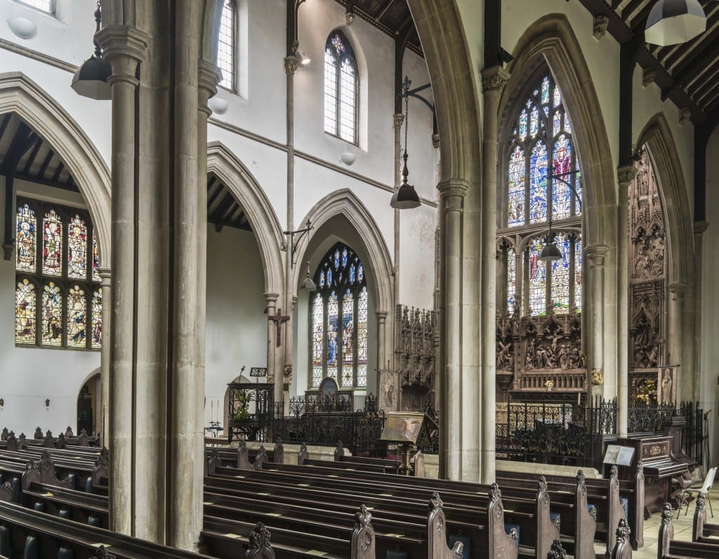 View through to the nave from the south aisle (© Historic England, Chris Redgrave).