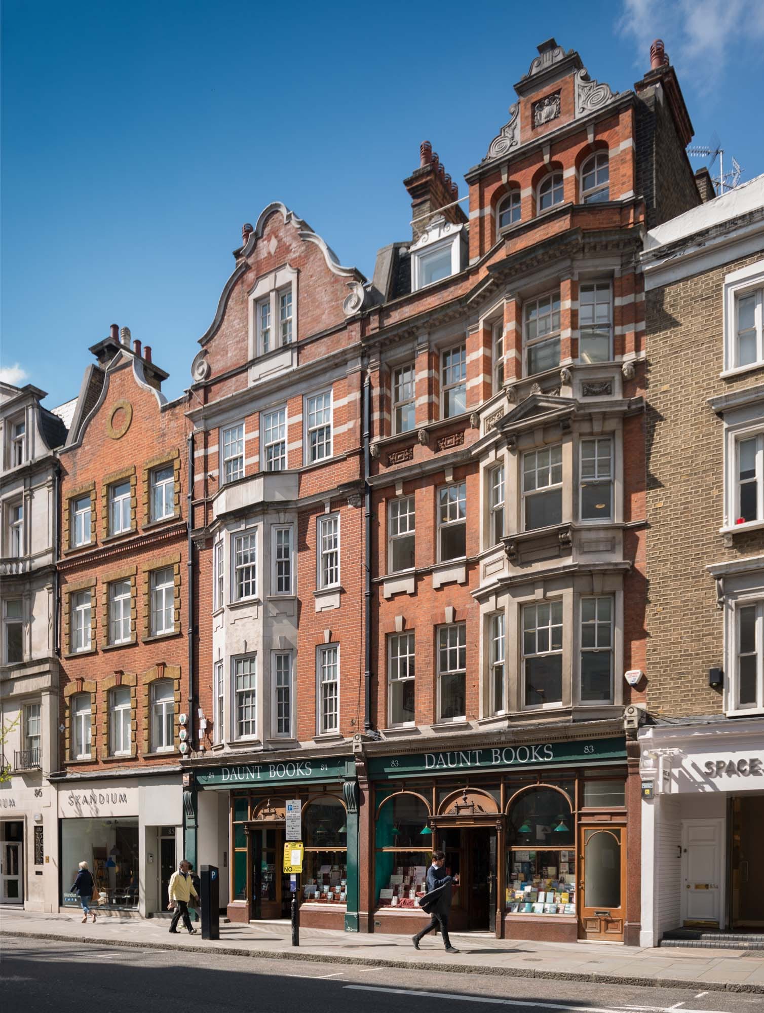 Daunt's Bookshop, Marylebone High Street. Photographed by Chris Redgrave for the Howard de Walden Estate and the Survey of London Historic England