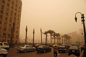 Traffic and air pollution in Cairo, Egypt. Photo©Kim Eun Yeul World Bank