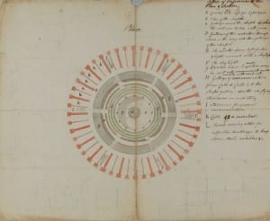 UC 119, f. 120: plan of the panopticon prison