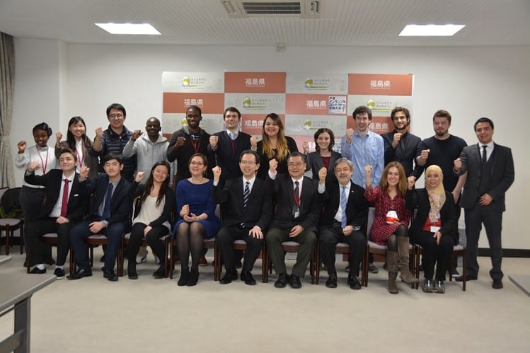 Delegates at the 2016 UCL visit to Fukushima Prefecture