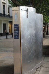 Butterfly urinal outside Charing Cross Station